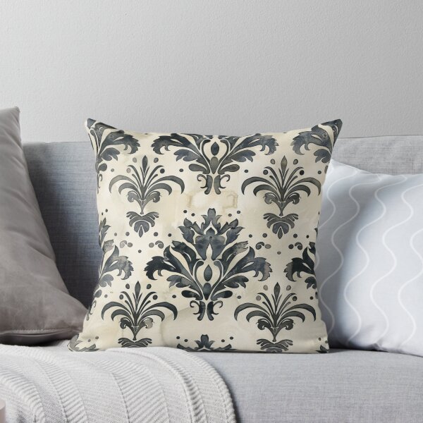 Item preview, WHISPERING WILLOW Watercolor Damask designed and sold by Frenchifique.