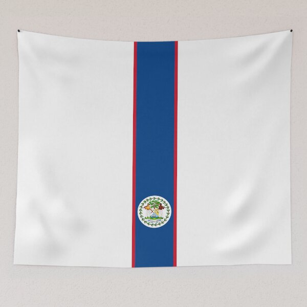 Item preview, Belize Stripe Flag designed and sold by Candie-Shop.