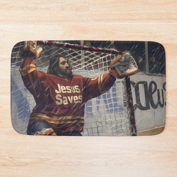 Item preview, Jesus Saves (ice hockey goal) designed and sold by Brendon987.