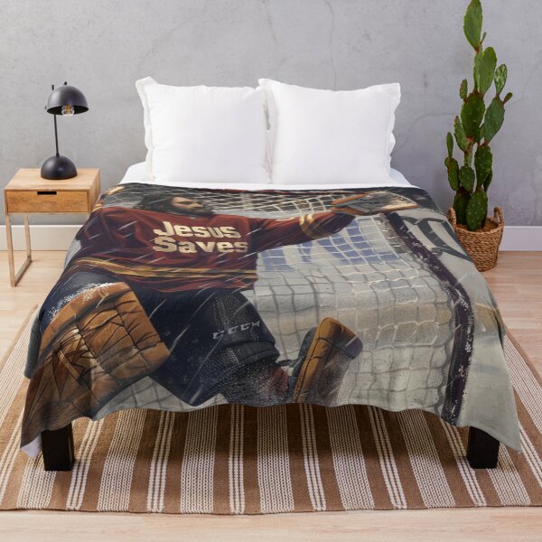 Item preview, Jesus Saves (ice hockey goal) designed and sold by Brendon987.