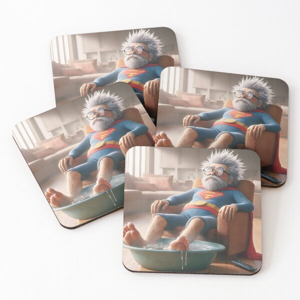 Item preview, Copy of Elderly Superheroes 07 - Napping on the Couch - Hilarious AI Art: designed and sold by LoopLooArt.