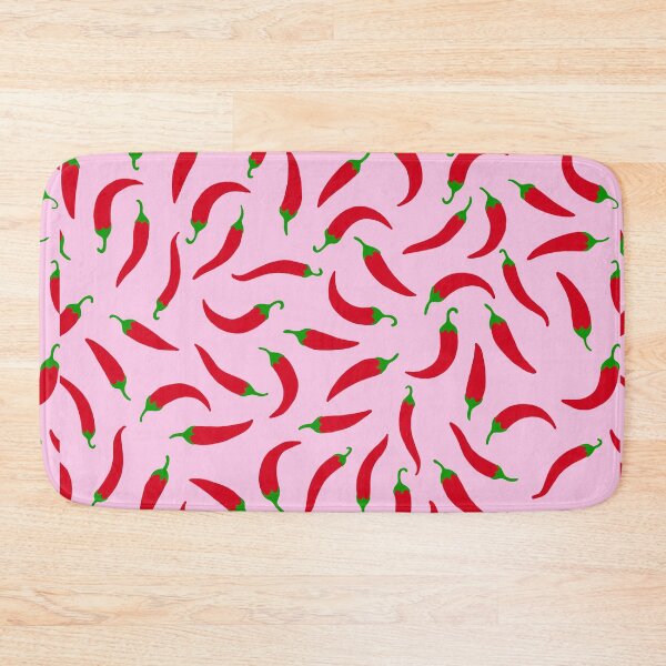 Item preview, Pink Pattern of Red Peppers designed and sold by bymtsef.