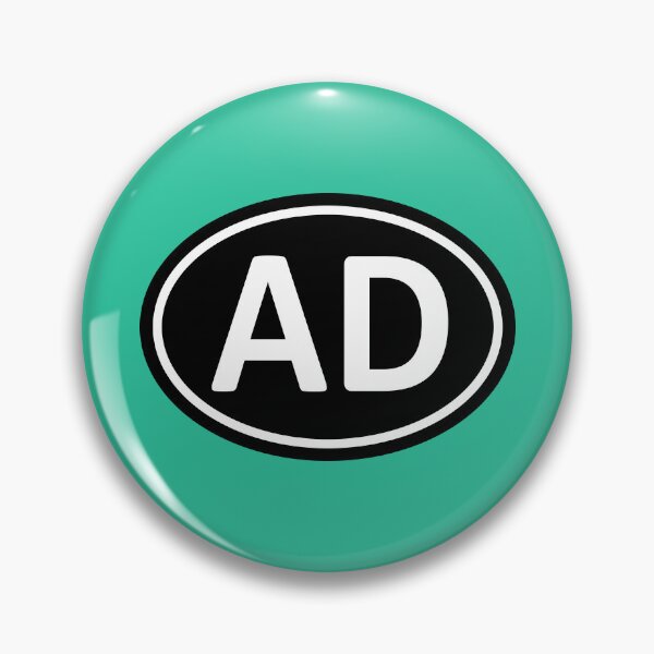Item preview, AD Initials Monogram Oval White Letters designed and sold by Jeallan Designs.