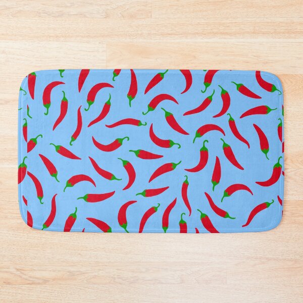 Item preview, Blue Pattern of Red Peppers designed and sold by bymtsef.