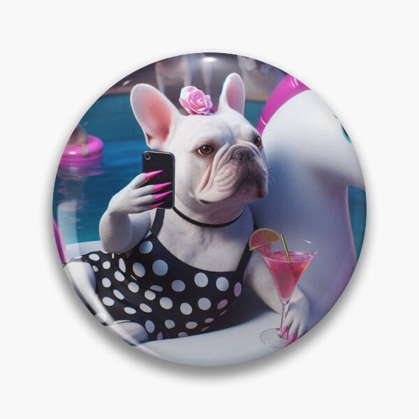 Item preview, French Bulldog Social Media Star Taking Selfie designed and sold by TheDogOnIt.