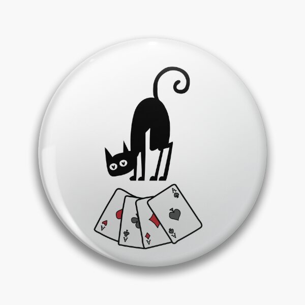 Item preview, Cat Falls in Love with 4 of a Kind Poker Hand designed and sold by GoblinBoutique.