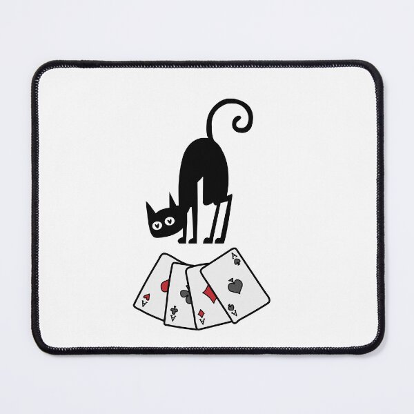 Item preview, Cat Falls in Love with 4 of a Kind Poker Hand designed and sold by GoblinBoutique.