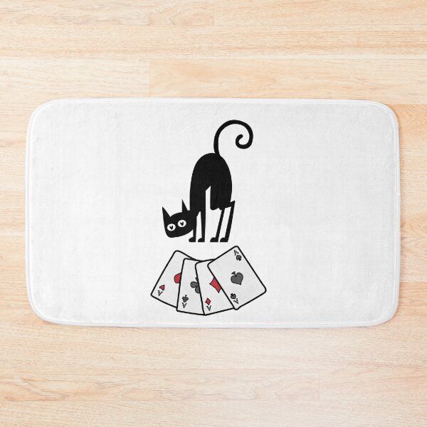 Item preview, Cat Falls in Love with 4 of a Kind Poker Hand designed and sold by GoblinBoutique.