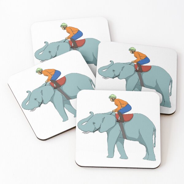 Item preview, Jockey riding Elephant designed and sold by megakingtshirt.