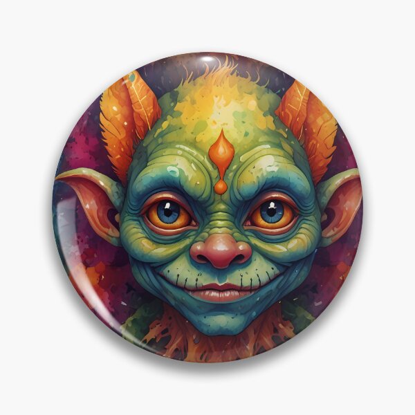 Item preview, Little Cute Goblin Critter watercolour splash background designed and sold by FocusedArt.