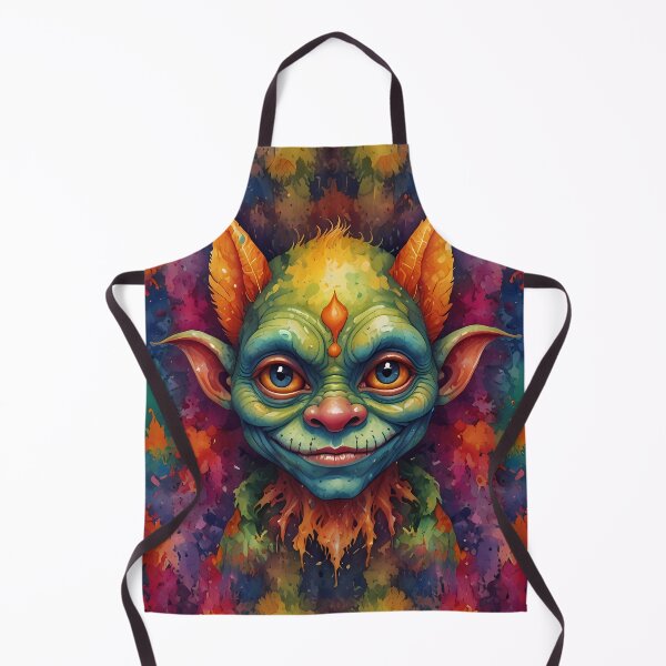 Item preview, Little Cute Goblin Critter watercolour splash background designed and sold by FocusedArt.
