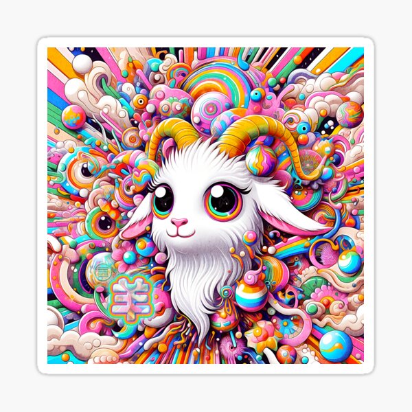 Item preview, Goat Maximal Anime Pop Art designed and sold by yellowmenace.