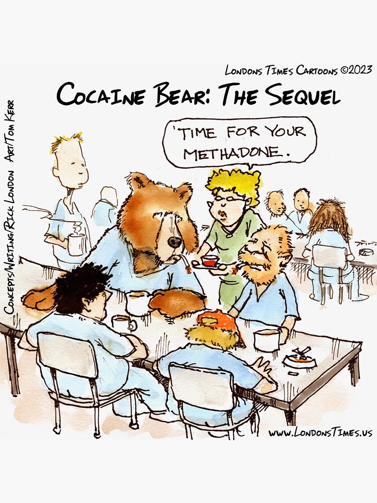 Thumbnail 3 of 3, Sticker, Rehab Bear: The Real Sequel To The Cocaine One designed and sold by ltcartoons.