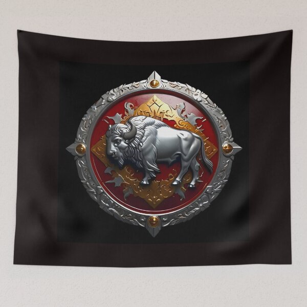 Item preview, Custom Golden Burgundy Buffalo Shield designed and sold by Way Way Cool.