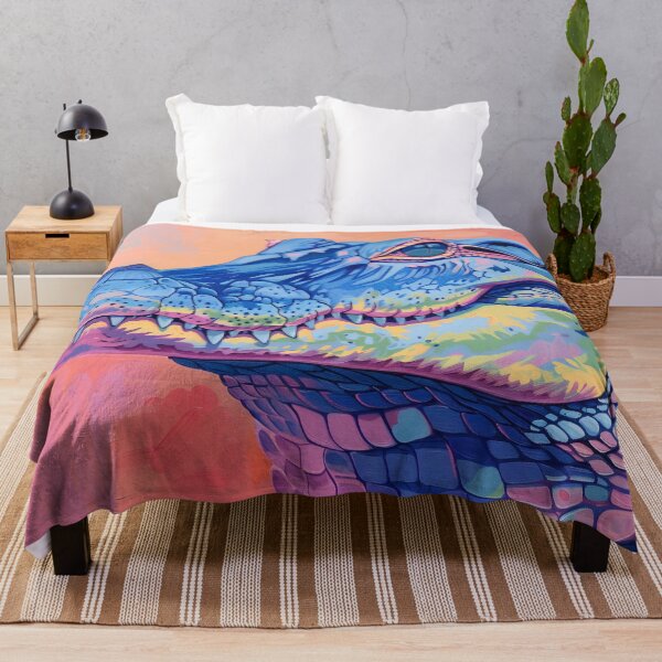Item preview, Crocodile in Bright Modern Colors designed and sold by RiverwoodGiftCo.