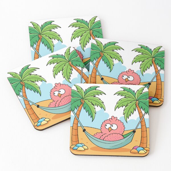 Item preview, Fluffy Flamingo Lounging in a Hammock designed and sold by omerfdln34.