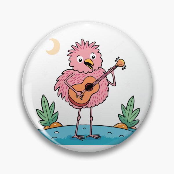 Item preview, Fluffy Flamingo Strumming a Guitar and Singing designed and sold by omerfdln34.