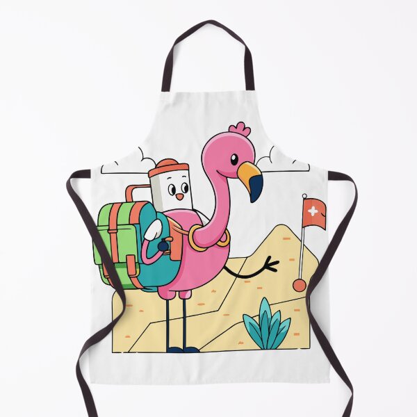 Item preview, Fluffy Flamingo with a Tiny Backpack designed and sold by omerfdln34.