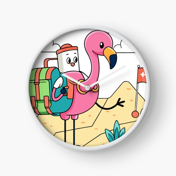 Item preview, Fluffy Flamingo with a Tiny Backpack designed and sold by omerfdln34.
