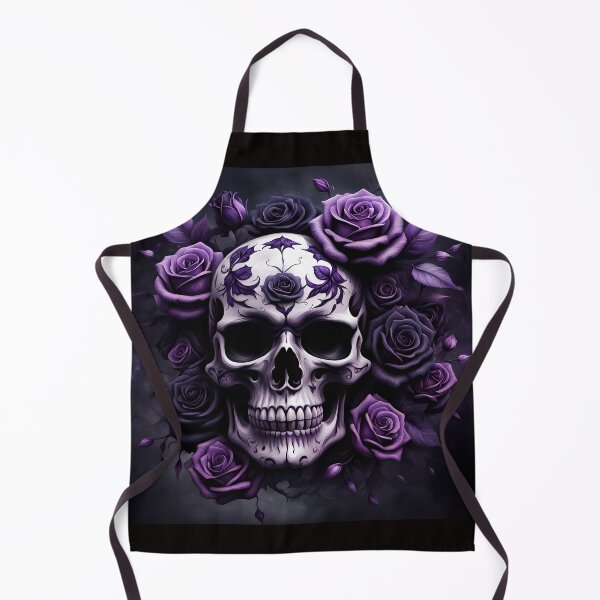 Item preview, Scull and purple roses designed and sold by Magixa.