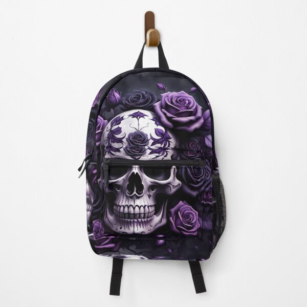 Item preview, Scull and purple roses designed and sold by Magixa.