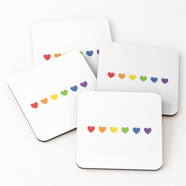 Item preview, Hearts rainbow colors designed and sold by Inspirationmotivation.
