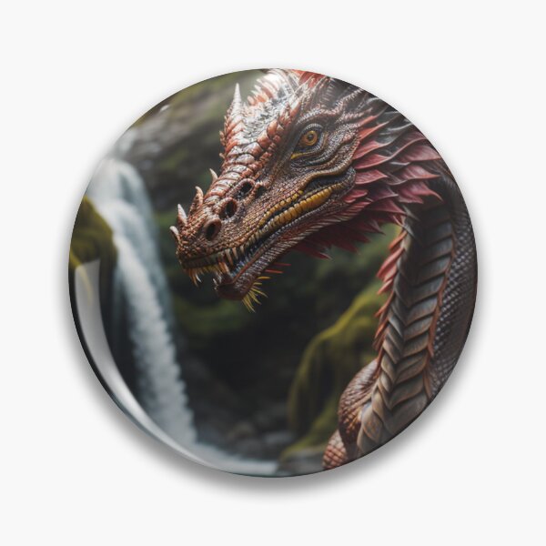 Item preview, Enchanted Forest Dragon Cascading Waterfall In Ancient Woods designed and sold by EnchantedVista.
