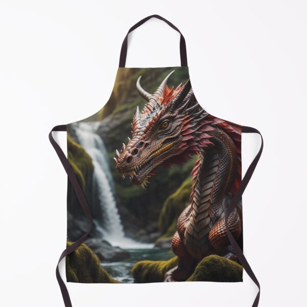 Item preview, Enchanted Forest Dragon Cascading Waterfall In Ancient Woods designed and sold by EnchantedVista.