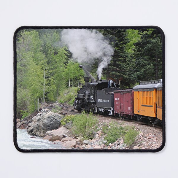 Item preview, Steam train engine and river, Colorado, USA designed and sold by FranWest.