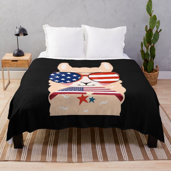 Item preview, funny llama 4th of July Vintage US Flag designed and sold by Soufyan06.