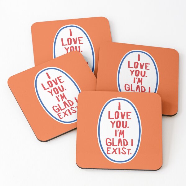 Item preview, I Love You I'm Glad I Exist The Orange Poem Food Stamp Sticker designed and sold by Dazzline Designs.