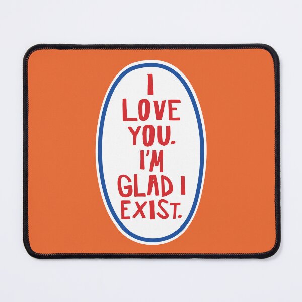 Item preview, I Love You I'm Glad I Exist The Orange Poem Food Stamp Sticker designed and sold by Dazzline Designs.