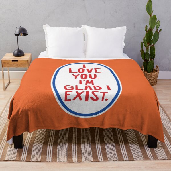 Item preview, I Love You I'm Glad I Exist The Orange Poem Food Stamp Sticker designed and sold by Dazzline Designs.