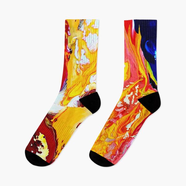 Item preview, Acrylic Pour - Fiery Horizon designed and sold by Highlandkings.