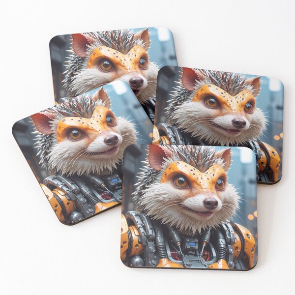 Item preview, Cool Futuristic Cyborg Hedgehog Killer Robot designed and sold by TheArtOfPat.