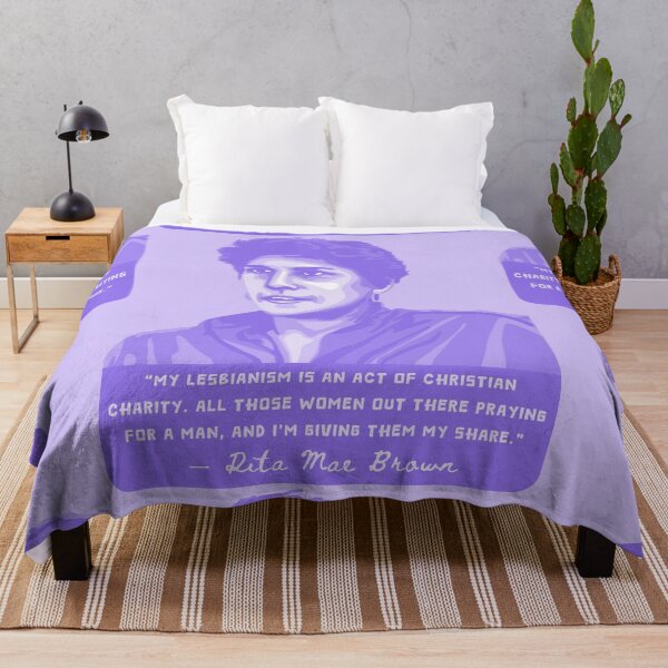 Item preview, Rita Mae Brown Portrait and Quote designed and sold by Unhinged Heather.