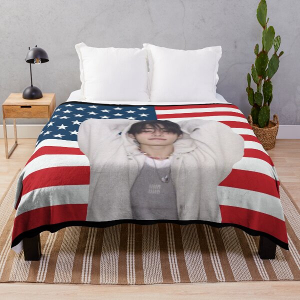 Item preview, park sunghoon u.s american flag designed and sold by maries-shopz.