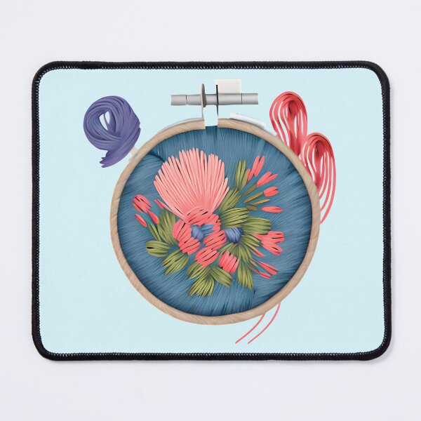 Item preview, Cute flower embroidery hoop. Floral embroidery. designed and sold by Unitepeople.