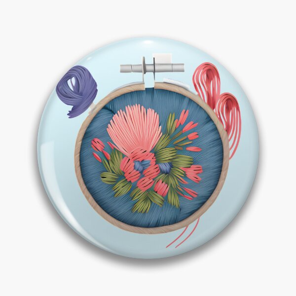 Item preview, Cute flower embroidery hoop. Floral embroidery. designed and sold by Unitepeople.