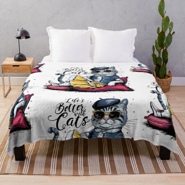 Item preview, Life is Better with Cats: Relaxing Fashionable Feline designed and sold by asprse.