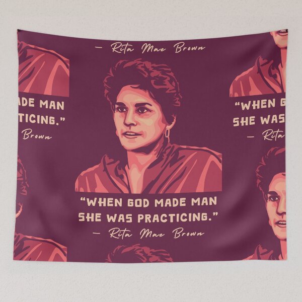 Item preview, Rita Mae Brown Portrait and Quote designed and sold by Unhinged Heather.