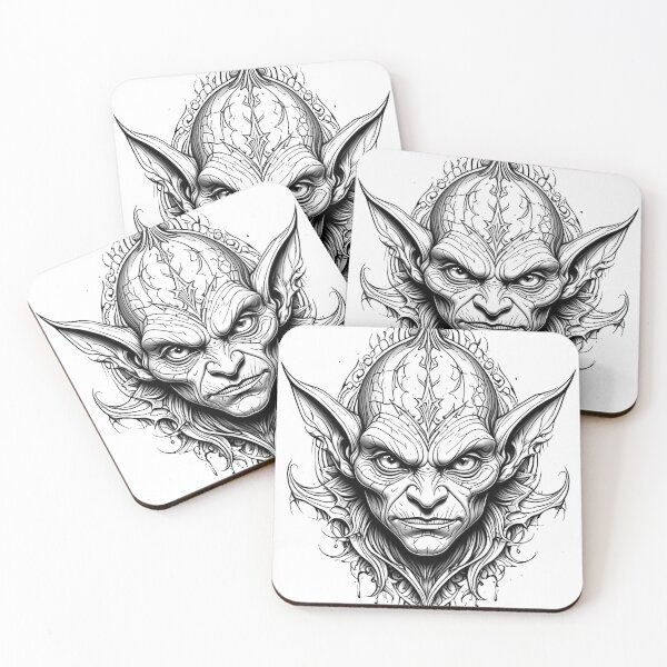 Item preview, Goblin Head Fantasy Fan Design designed and sold by Dioscuri Digital.