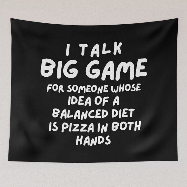 Item preview, Funny Pizza Quote, Humorous Foodie, Big Game Talker, Balanced Diet Pizza, Pizza Lover Gift designed and sold by RiffRaffGraffix.