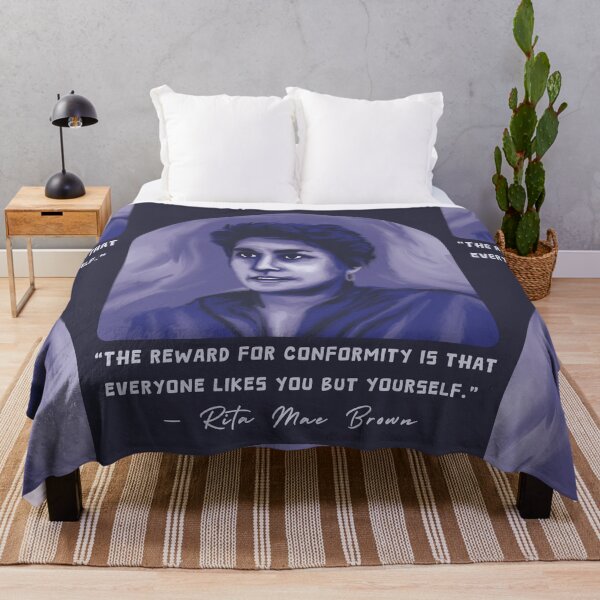 Item preview, Rita Mae Brown Portrait and Quote designed and sold by Unhinged Heather.