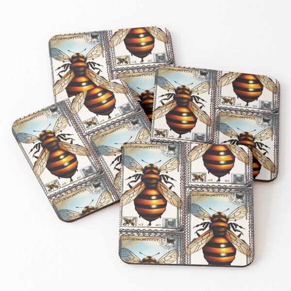 Item preview, Vintage Bee Art - Nature Inspired Stamps designed and sold by TriForceDesign.