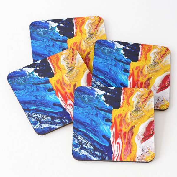 Item preview, Acrylic Pour - Elemental Clash designed and sold by Highlandkings.
