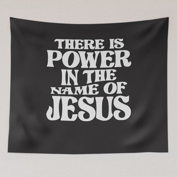 Item preview, Power in Jesus Name Christian Quote designed and sold by cidolopez.