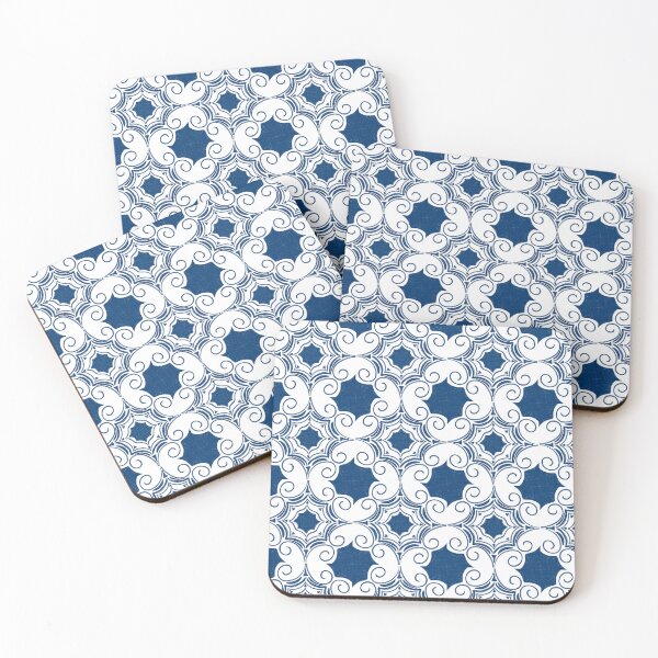 Item preview, Flower tile blue  designed and sold by Studio Bragato Hub.