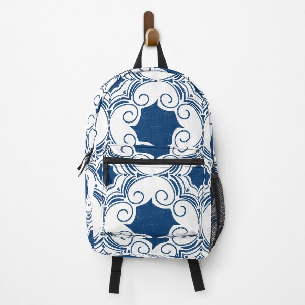 Item preview, Flower tile blue designed and sold by Studio Bragato Hub.