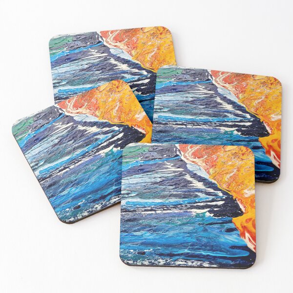 Item preview, Acrylic pour - Coastal Confluence designed and sold by Highlandkings.